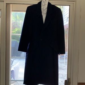 Hermès, Vintage Womens cashmere coat,Navy size 40
